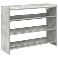 Schoenenrek 80x25x62 cm bewerkt hout betongrijs 2