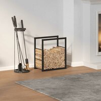 Haardhoutrek 55x30x61 cm staal zwart 3