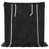 Haardhoutrek met regenhoes 100,5x40,5x110,5 cm staal 4