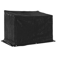 Haardhoutrek met regenhoes 150,5x100,5x110,5 cm staal 8