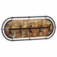 Wandkapstok met 5 haken massief gerecycled hout 2