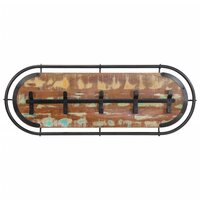 Wandkapstok met 5 haken massief gerecycled hout 4