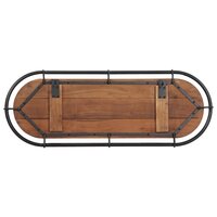 Wandkapstok met 5 haken massief gerecycled hout 5