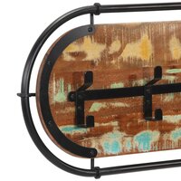 Wandkapstok met 5 haken massief gerecycled hout 6