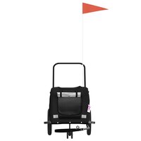 Hondenfietstrailer oxford stof en ijzer zwart 4