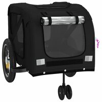 Hondenfietstrailer oxford stof en ijzer zwart 5