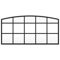 Wandspiegel boog 60x30 cm ijzer zwart 3