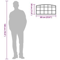 Wandspiegel boog 60x30 cm ijzer zwart 8