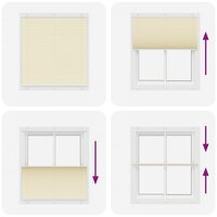 Pliss&eacute; rolgordijn 120x100cm stofbreedte 119,4cm polyester cr&egrave;me 5