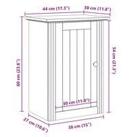 Badkamerwandkast BODO 44x30x60 cm wit en bruin 8