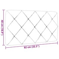 Hoofdbordkussen 80 cm stof zwart 9