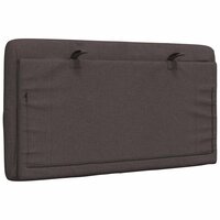 Hoofdbordkussen 80 cm stof donkerbruin 6