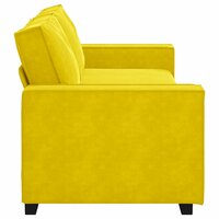 Driezitsbank 180 cm fluweel geel 5