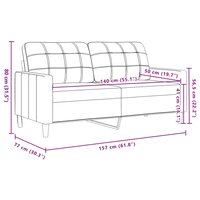 Tweezitsbank 140 cm fluweel wijnrood 8
