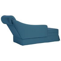 Chaise longue met bolster en rechterarmleuning fluweel blauw 6