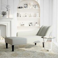 Chaise longue met rechterarmleuning fluweel lichtgrijs 2