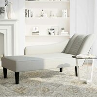 Chaise longue met rechterarmleuning fluweel lichtgrijs 3