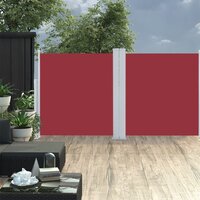 Windscherm uittrekbaar 100x600 cm rood 3
