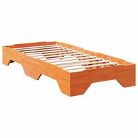 Bedframe zonder matras stapelbaar wasbruin 80x200 cm hout 7