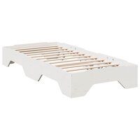 Bedframe zonder matras stapelbaar 75x190 cm massief hout wit 7