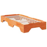 Bedframe zonder matras stapelbaar wasbruin 75x190 cm hout 3