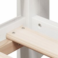 Halfhoogslaper met ladder en bedhuis grenenhout wit 80x200 cm 9