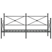 Slaapbank zonder matras 80x200 cm staal zwart 5