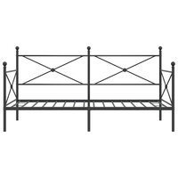 Slaapbank zonder matras 100x190 cm staal zwart 5