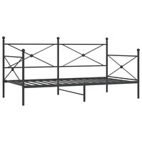Slaapbank zonder matras 107x203 cm staal zwart 2