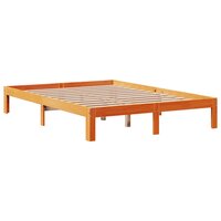 Bed met matras massief grenenhout wasbruin 140x190 cm 5