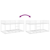 Stapelbed zonder matras 75x190 cm staal wit 8