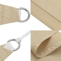 Zonnezeil 2x2x2 m 100% polyester oxford beige 6