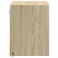 Nachtkastje met LED&amp;apos;s wandgemonteerd sonoma eikenkleurig 8