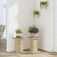 Plantenstandaards 2 st 30x30x40 cm bewerkt hout sonoma eiken 3