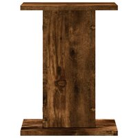 Plantenstandaards 2 st 30x30x40 cm bewerkt hout gerookt eiken 6