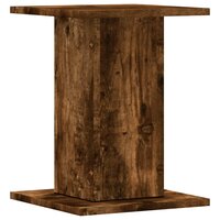 Plantenstandaards 2 st 30x30x40 cm bewerkt hout gerookt eiken 7