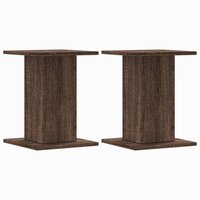 Plantenstandaards 2 st 30x30x40 cm bewerkt hout bruin eiken 2
