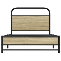 Bedframe zonder matras bewerkt hout sonoma eikenkleur 90x190 cm 5