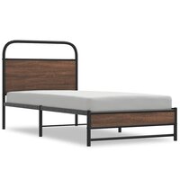 Bedframe zonder matras bewerkt hout bruin eikenkleur 90x190 cm 2