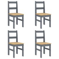 5-delige Eetset Panama massief grenenhout grijs 4