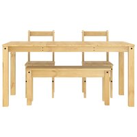 4-delige Eethoek Panama massief grenenhout 8