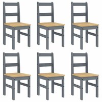 7-delige Eetset Panama massief grenenhout grijs 4