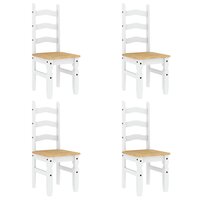 5-delige Eethoek Panama massief grenenhout wit 4