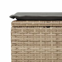 2-delige Loungeset met kussens poly rattan acacia beige 5