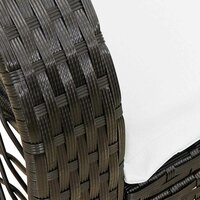 Tuinschommelstoel met kussens poly rattan zwart 8