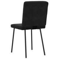 Eetkamerstoelen 2 st fluweel zwart 6