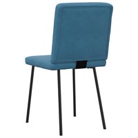 Eetkamerstoelen 2 st fluweel blauw 6