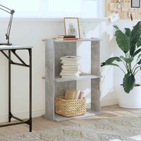 Boekenkast 3-laags 60x30x80 cm bewerkt hout betongrijs 3