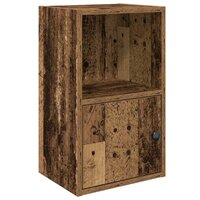 Boekenkast 31x24x52 cm bewerkt hout oud houtkleurig 2