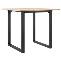 Eettafel O-frame 90x90x75 cm massief grenenhout en staal 2